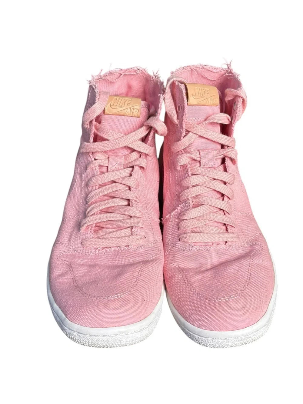 Nike Air Jordan 1 Retro High Decon Pastel Pink Canvas Sneakers Women’s Sz 9